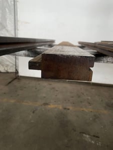 72" L, Press Brake Die Holder, 1-1/2" width, 3" height, 1/4" x 1/4" opening