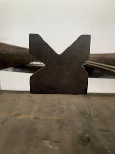 81" L, 3-way Press Brake Bottom 90 Degree Female Die, 3" x 3" Overall