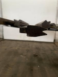 71" L, Press Brake Bottom 45 Degree Female Die, 1" width, 1" depth, 1/2" tang, 1/2" x1/2" opening