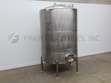 4000 gallon DCI, 304 Stainless Steel, single wall tank, 95-3/4" dia. x 148" deep with 120" straight wall