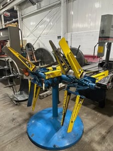1500 lb. Regal #1500-12, non-motorized double end uncoiler, 12" wide, 60" outside dimensions, 9"-20" ID