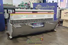 1/4" x 10' Accurshear #625010, hydraulic power shear, 16 holddowns, 36" front operated power back gauge, 4'