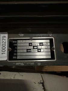 10 HP 1800 RPM US Electrical, Fr. 215T, 460 Volts, Squirrel Cage, Refurb