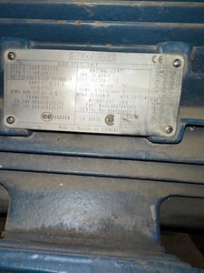20 HP 1755 RPM Siemens, Fr. 258T, 230/460 Volts, Squirrel Cage, Refurb
