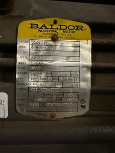 25 HP 1760 RPM Baldor, Fr. 284TC, 230/460 Volts, Squirrel Cage, Refurb