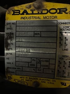 25 HP 1100 RPM Baldor, Fr. 284T, 230/460 Volts, Squirrel Cage, EOK