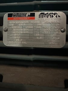 25 HP 3550 RPM Reliance, Fr. 284TC, 460 Volts, Squirrel Cage, Refurb