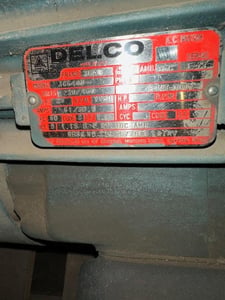 25 HP 1180 RPM Delco, Fr. 364U, 230/460 Volts, Squirrel Cage, Refurb