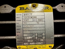 30 HP 1180 RPM Baldor, Fr. 326T, 230/460 Volts, Squirrel Cage, EOK