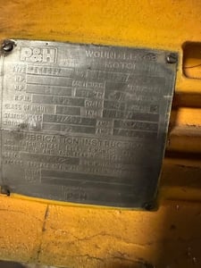 50 HP 1130 RPM P & H, 230/460 Volts, Squirrel Cage, electrically OK