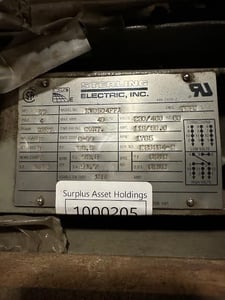 50 HP 1765 RPM Sterling Elecric, Frame 326T, 230/460 Volts, Squirrel Cage, Refurb