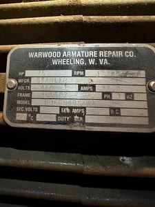 75 HP 1790 RPM Stamler, Fr. 365TDZ, 480 Volts, Squirrel Cage, EOK