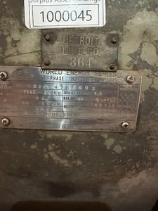 100 HP 1750 RPM Toshiba, Fr. N587UZ, 460 Volts, Squirrel Cage, EOK