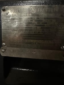 100 HP 580 RPM GE, Fr. 8155S, 460 Volts, Induction Motor, Refurb