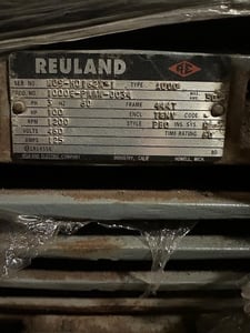 100 HP 1200 RPM Reuland, Fr. 444T, 460 Volts, Squirrel Cage, Refurb