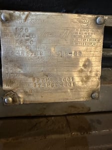 125 HP 1775 RPM Westinghouse, Fr. 504-UU, 440 Volts, Squirrel Cage, EOK