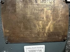 125 HP 3560 RPM Allis Chalmers, Fr. 504S, 2300 Volts, Squirrel Cage, Refurb