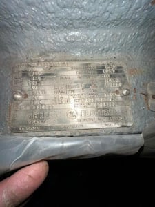 150 HP 3575 RPM GE, Fr. 445TS, 460 Volts, Squirrel Cage, Refurb