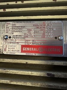 150 HP 4790/1490 RPM General Electric, Frame 444TSCZ, 460/400 Volts, Adjustable Speed, electrically OK