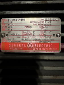 150 HP 3575 RPM GE, Fr. 445TS , 460 Volts, Squirrel Cage, EOK