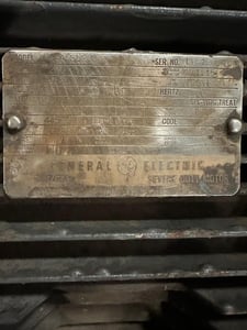 200 HP 1750 RPM GE, Fr. 445TS , 460 Volts, Squirrel Cage, EOK