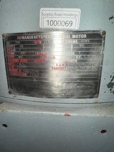 250 HP 1185 RPM Frame 689PY, 460 Volts, Verticle Pump, Refurb