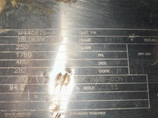 250 HP 1760 RPM Reliance, Fr. 447TS, 460 Volts, Squirrel Cage, EOK