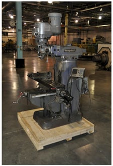 Bridgeport #Series-II, vertical mill, 9" x48" table, 2 HP, 36" X, 12" Y, 16" Z, R-8, 70-4200 RPM, power feed