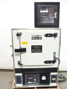 20" width x 20" H x 18" L Blue M #DCW-206-F-ST350, single door cabinet oven, electric, 662°F