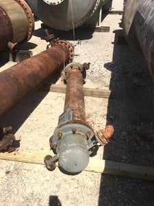 31 sq.ft., 150 psi shell, Perry Products, heat exchanger, 150 psi tube, 320&deg;F shell, 320&deg;F tube