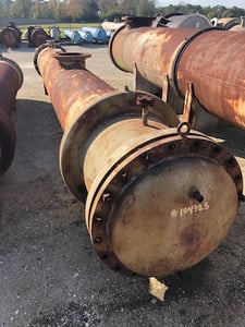 2800 sq.ft., 50 psi shell, Gaston County Exchanger, 120 psi tube, 300&deg;F shell, 250&deg;F tube, 1987
