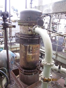 785 sq.ft. Bramah, heat exchanger, 110 psi shell, 75 psi tube, 388&deg;F shell, 149&deg;F tube
