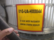 3185 sq.ft. Energy Exchanger Co., 455 psi shell, 165 psi tube, 515°F shell, 395°F tube, 2012
