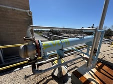 141 sq.ft., 150 psi shell, Perry Products, heat exchanger, 150FV psi tube, 320°F shell, 320°F tube, 1995