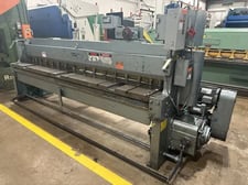 14 gauge x 10' Wysong #1410, metal shear, 24" front operated power back gauge, 10' squaring arm, 16 hold
