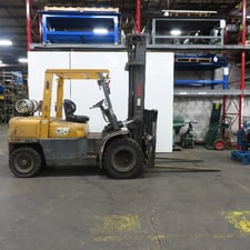 7500 lb. TCM #FG35T8, LP gas forklift, 2 stage, 177" lift, many rebuilt parts see info