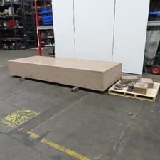 60" x 157" x 21" Starrett, grade AA, laboratory pink granite surface plate