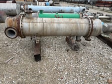 602 sq.ft., 100FV psi shell, 100 psi tube, Manning & Lewis, heat exchanger, 375&deg;F shell, 100&deg;F tube, 1987