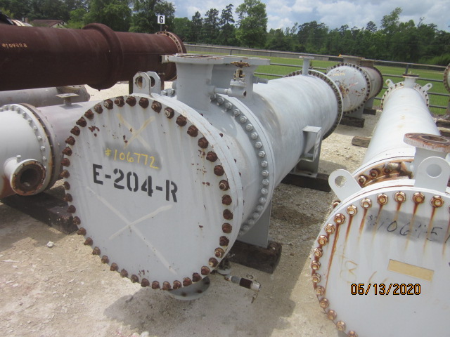 1635 sq.ft., 75 psi shell, 75 psi tube, Hughes-Anderson, heat exchanger, 275°F shell, 275°F tube, 1983