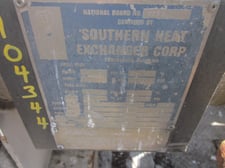 12 sq.ft., 150FV psi shell, 150 psi tube, Southern Heat Exchanger, 400&deg;F shell, 400&deg;F tube, 1994