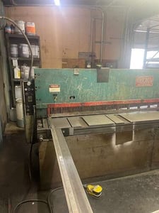 1/4" x 10' Dreis & Krump #HS3165, hydraulic shear, 13 holddowns, 16 SPM, 10 HP