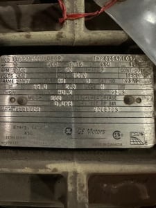 10 HP 1760 RPM General Electric, Frame 215T, 460 Volts, Squirrel Cage, electrically OK