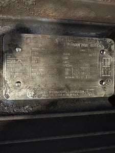 100 HP 1765 RPM Toshiba, Frame 405T, 230/460 Volts, Induction Motor, electrically OK