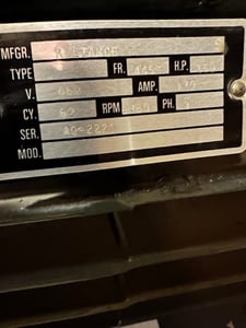 150 HP 1780 RPM Reliance, Frame 445T, 460 Volts, Squirrel Cage, Refurb