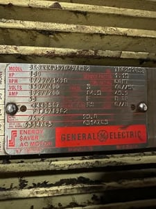 150 HP 1790/1490 RPM General Electric, Frame 444TSCZ, 460/400 Volts, Adjustable Speed, electrically OK