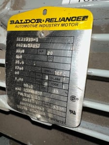 20 HP 1760 RPM Baldor, Frame 286U, 460 Volts, Squirrel Cage, electrically OK