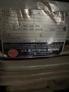30 HP 1760 RPM U.S. Motors, Frame 236U, 460 Volts, Squirrel Cage, electrically OK