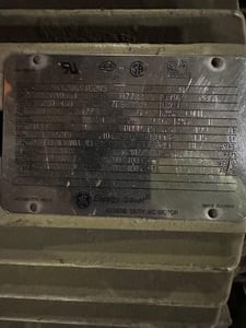 30 HP 1775 RPM General Electric, 230/460 Volts, Squirrel Cage, electrically OK