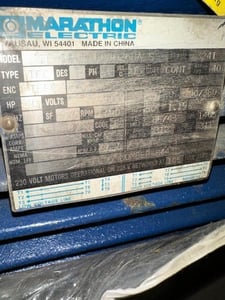 40 HP 1760 RPM Marathon Electric, Frame 324T, 190/380 Volts, Squirrel Cage, Refurb