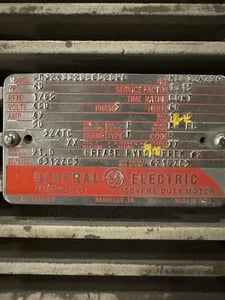 40 HP 1765 RPM General Electric, Frame 324TC, 460 Volts, Squirrel Cage, electrically OK